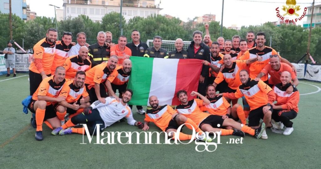 La squadra Toscana 1 che ha vinto i campionati italiani di calcio a 5