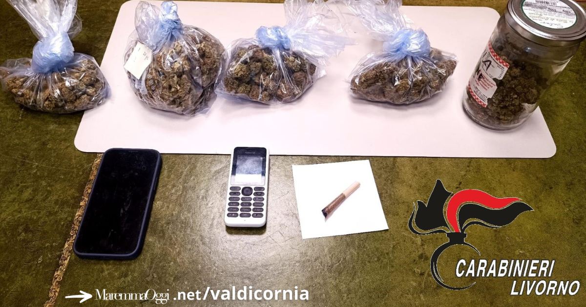 Le quattro confezioni di droga