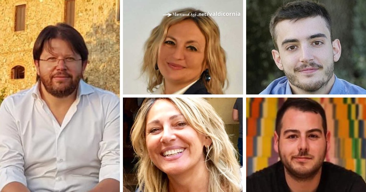 I candidati di Livorno: Alessandro Franchi a sinistra, al centro sopra Barbara Bonciani e sotto Cristina Grieco. A destra sopra Giulio Lischi, sotto Lorenzo Iacoponi