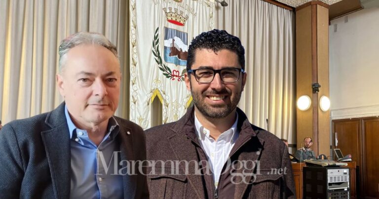 Riccardo D'Ambra e il sindaco Matteo Buoncristiani