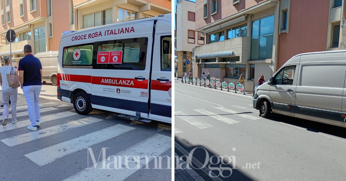 La Croce rossa sul luogo dell'incidente