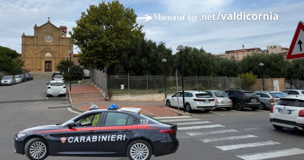 Il giardino dei Frati e una macchina dei carabinieri