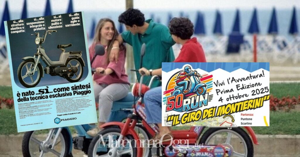 Al Puntone di Scarlino la prima 50 Run: 170 km tra colline e nostalgia con i mitici motorini anni ’70 e ’80, dal Ciao alla Vespa