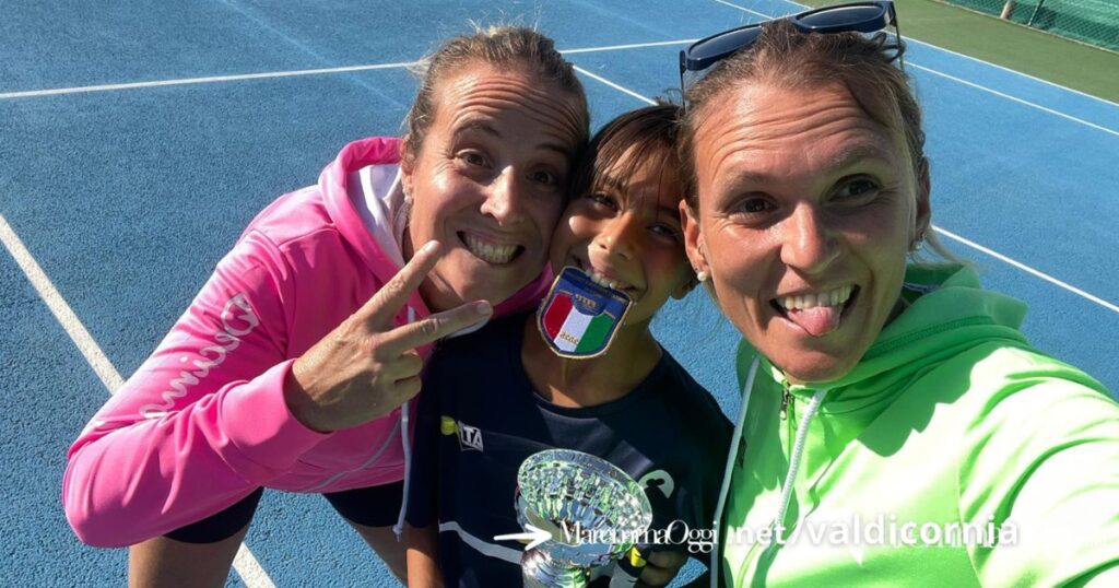 Giuditta Moncada con le maestre Letizia Boschi e Azzurra Chellini