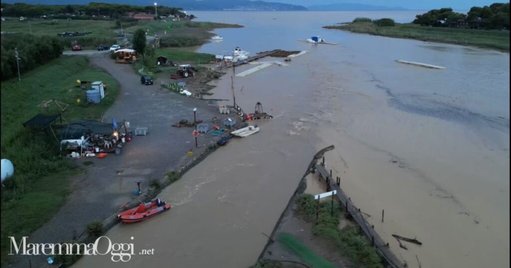 La foce del Farma nella mattinata del 23 settembre
