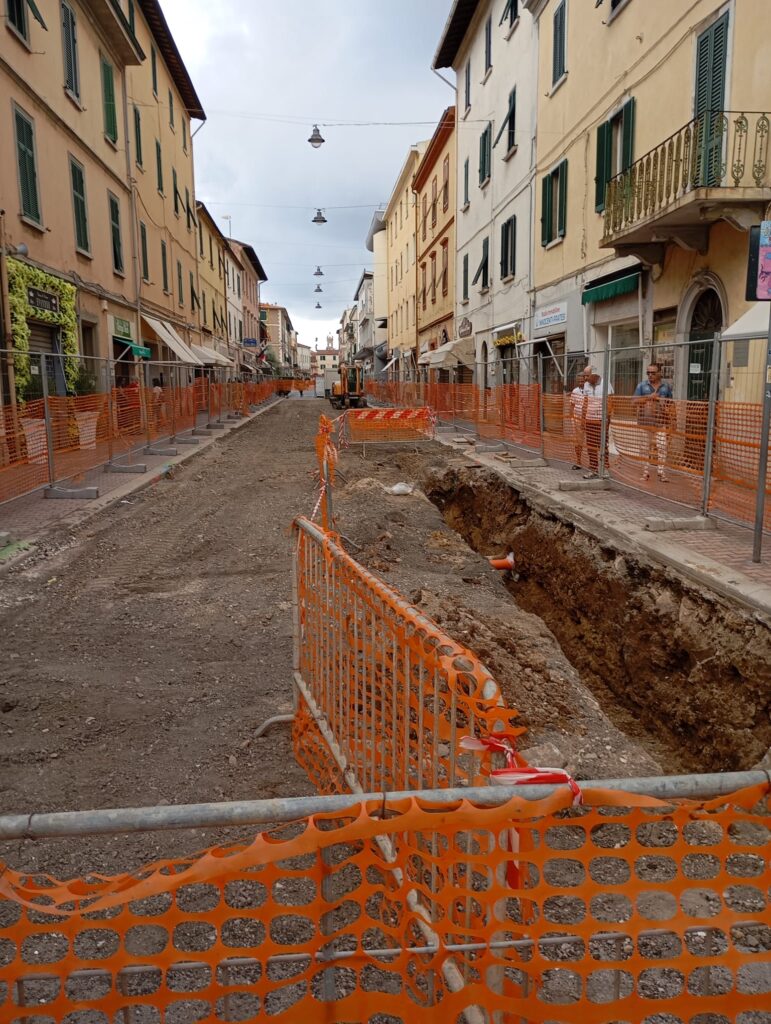 Lo stato attuale dei lavori in corso d'opera