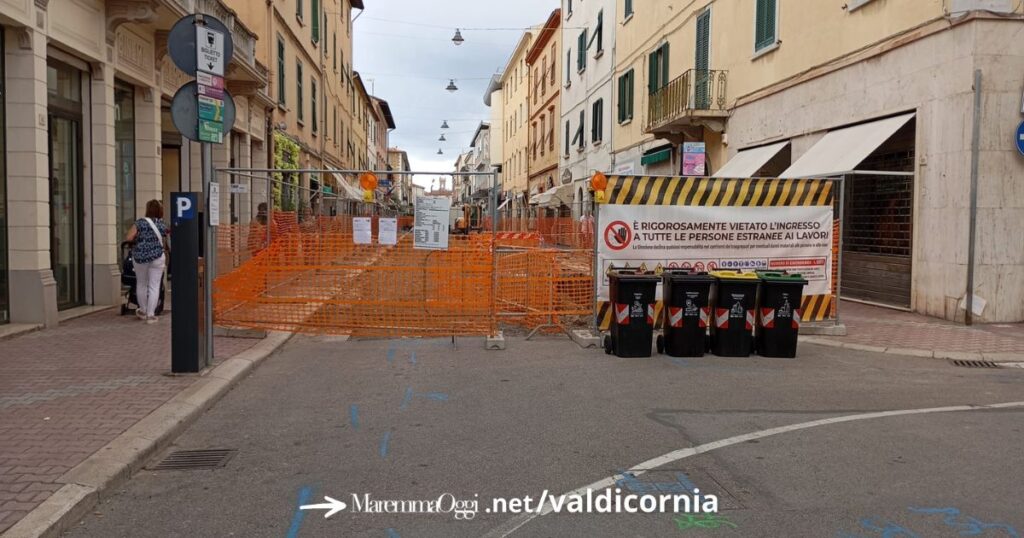 Lavori di ristrutturazione dell'area pedonale