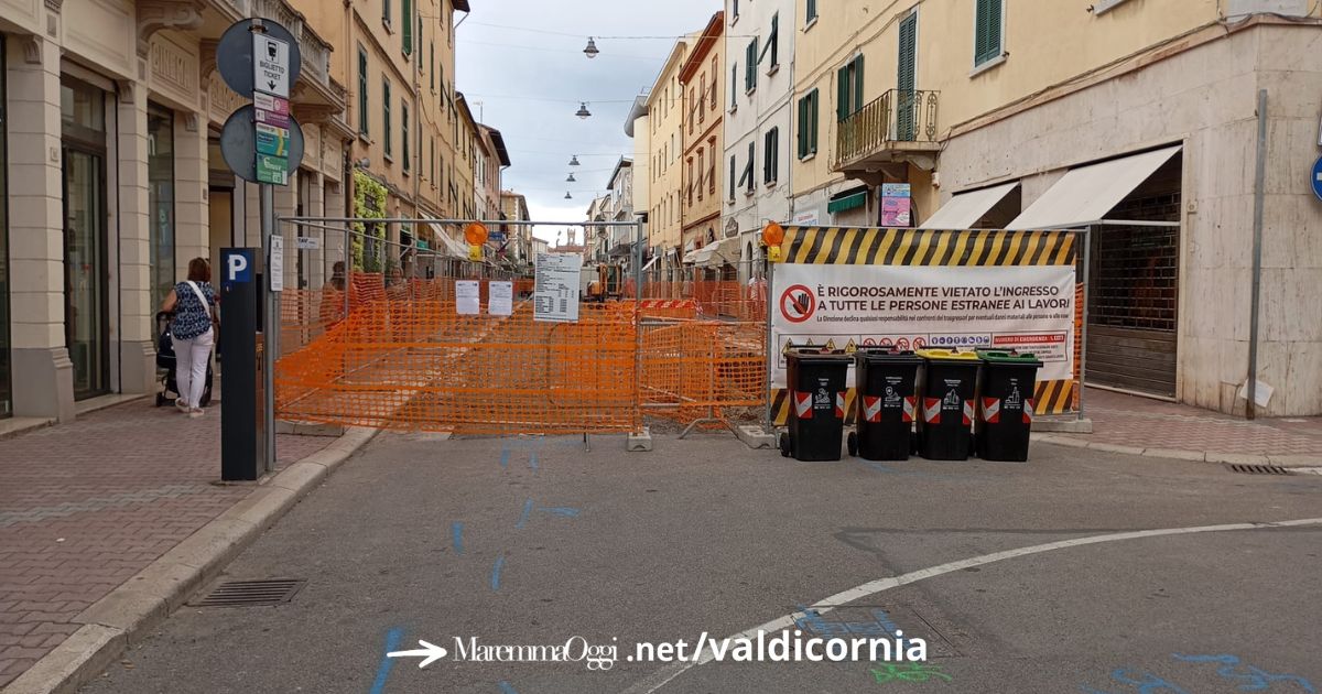 Lavori di ristrutturazione dell'area pedonale