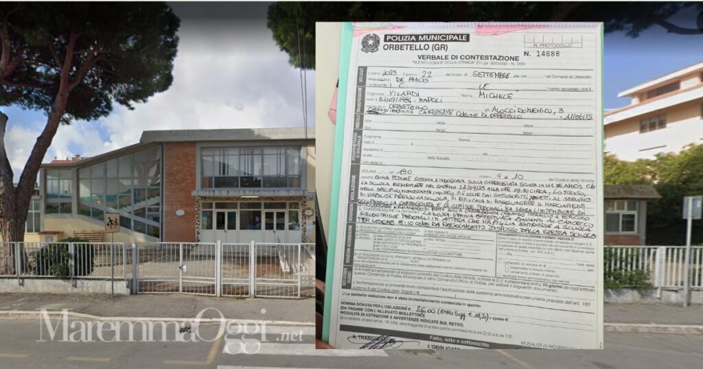 Le scuole De Amicis e la multa al pedone