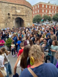 Il corteo nelle piazze
