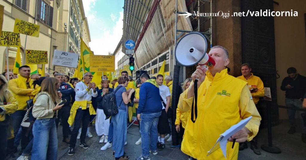 La protesta degli agricoltori a Firenze