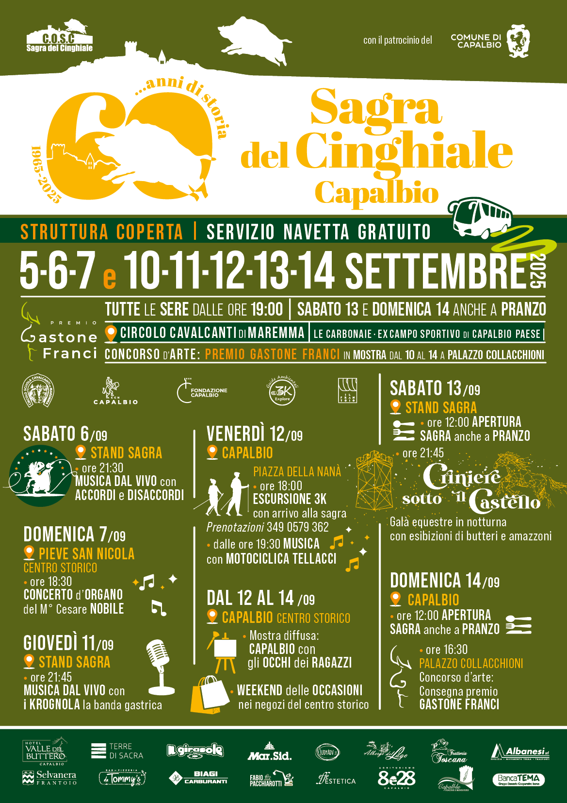 La locandina della sagra del cinghiale