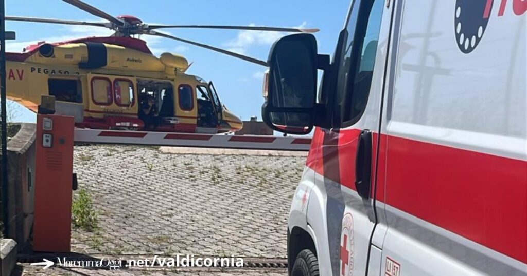Un'ambulanza della Croce Rossa e Pegaso