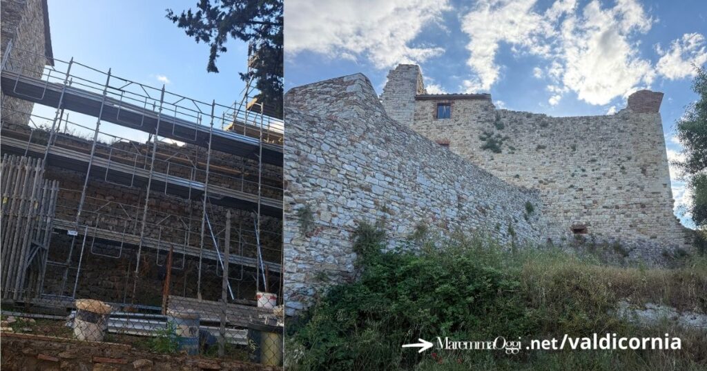 La Rocca Aldobrandesca e i lavori alle mura in via Condotti