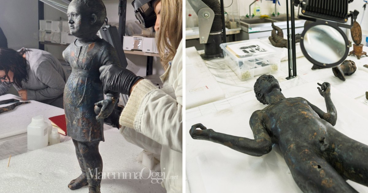 I bronzi di San Casciano a Grosseto per il restauro