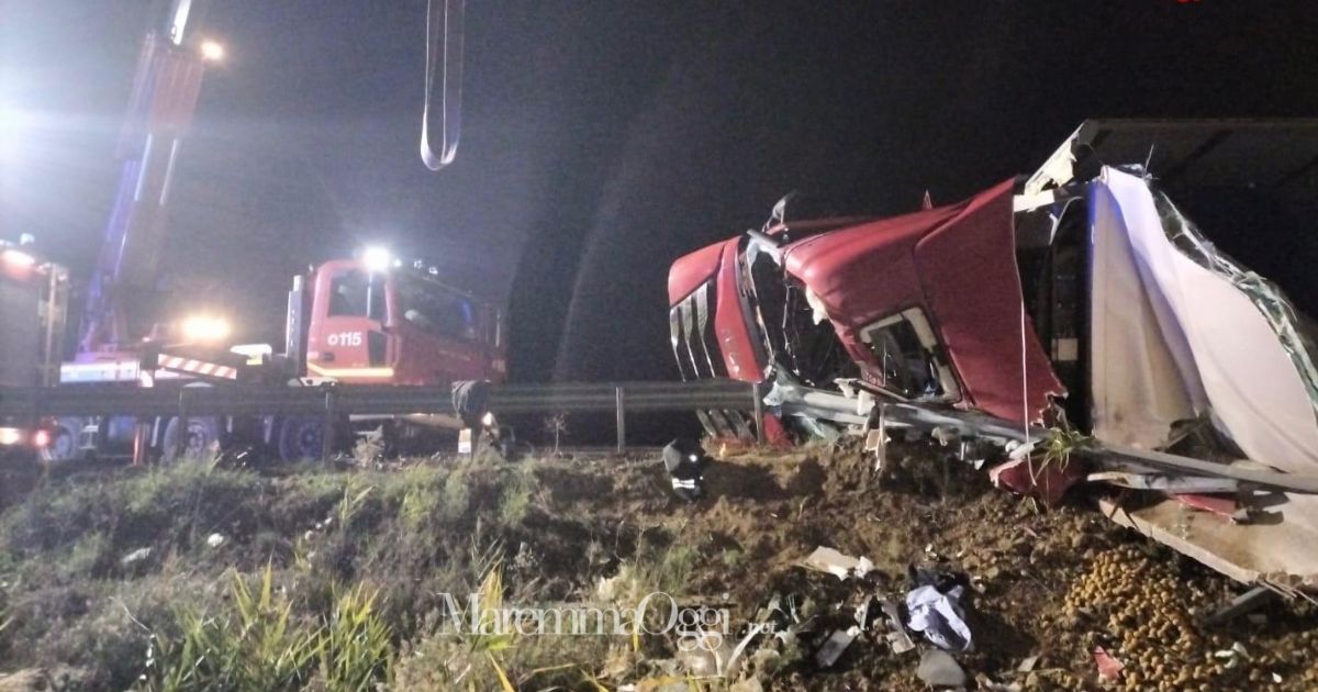 Un'altra immagine dell'incidente