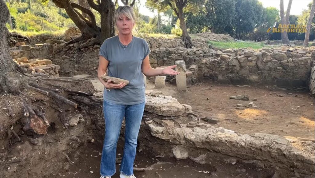 Carolina Megale sul luogo del ritrovamento