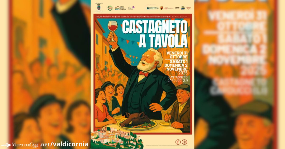 La locandina dell'evento a Castagneto Carducci