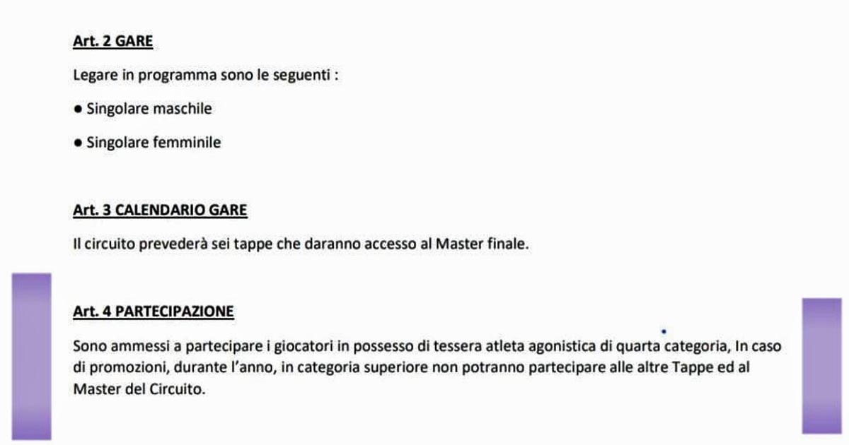 Il regolamento della Maremma Cup