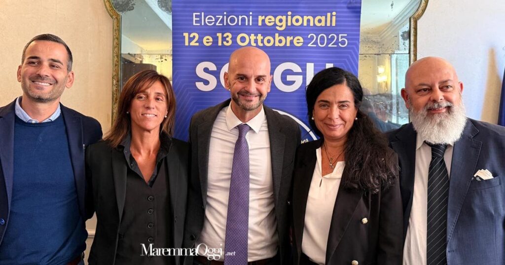 L'europarlamentare Procaccini con i candidati Luca Minucci, Guendalina Amati, Simonetta Baccetti e Jurij Di Massa