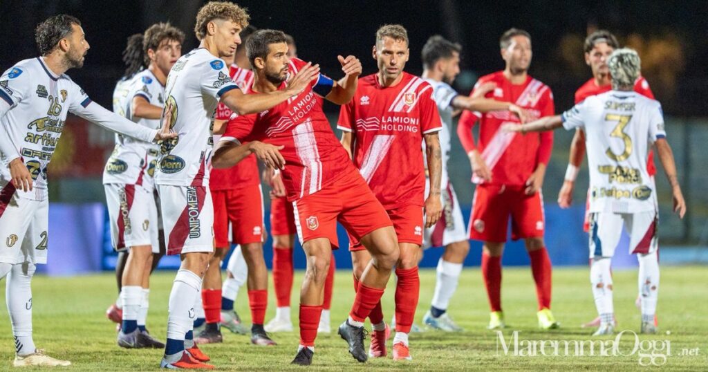 Un momento di Grosseto-Pomezia (foto Aldo Giuliani per MaremmaOggi)