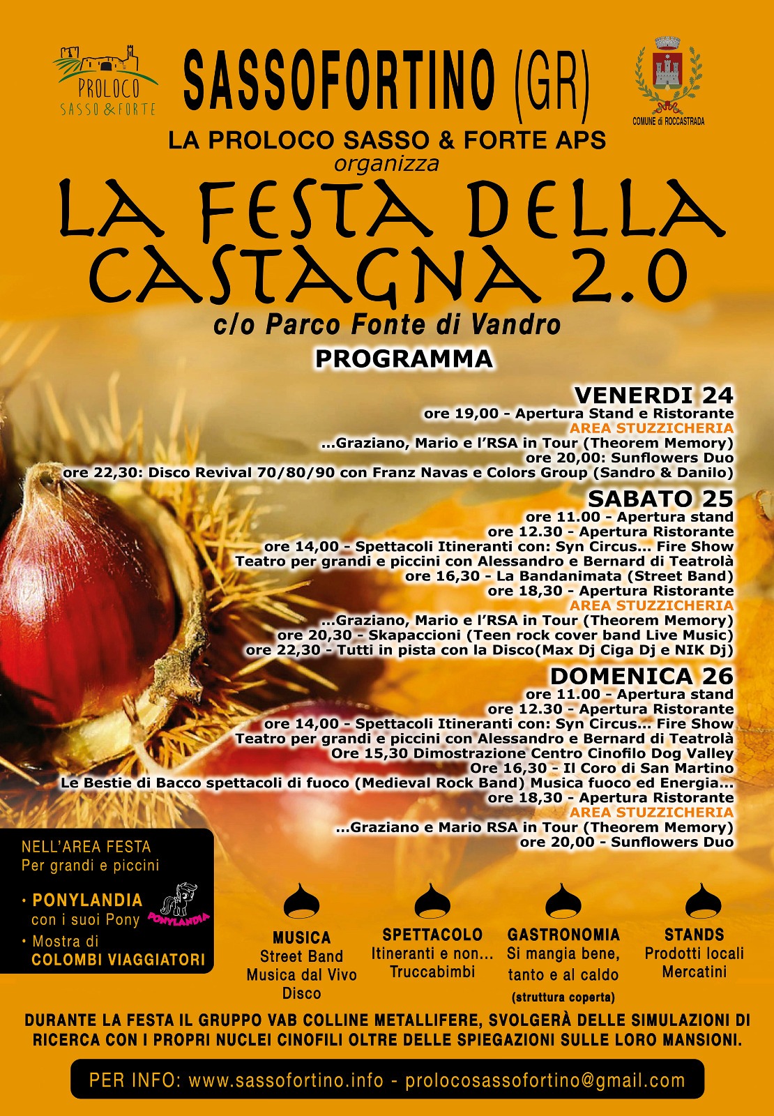 La locandina della sagra della castagna