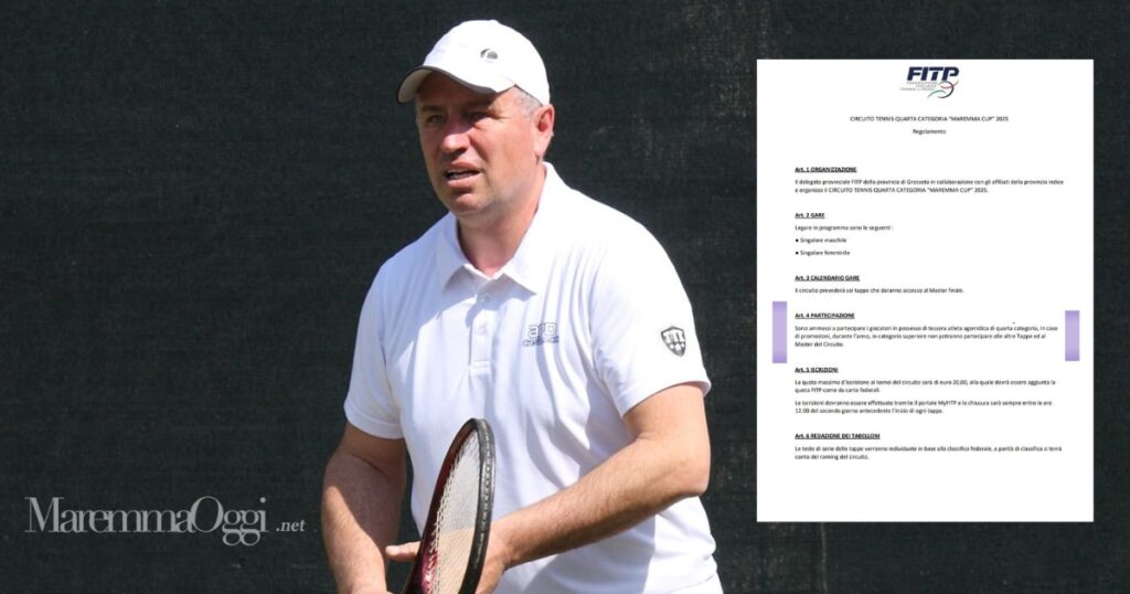 Marco Baleani e il regolamento della Maremma Cup di tennis