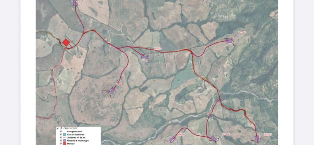 Dove sorgerebbe il parco eolico