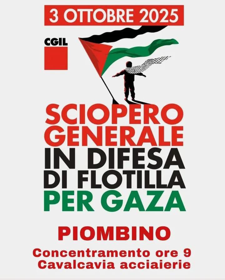 La locandina dello sciopero