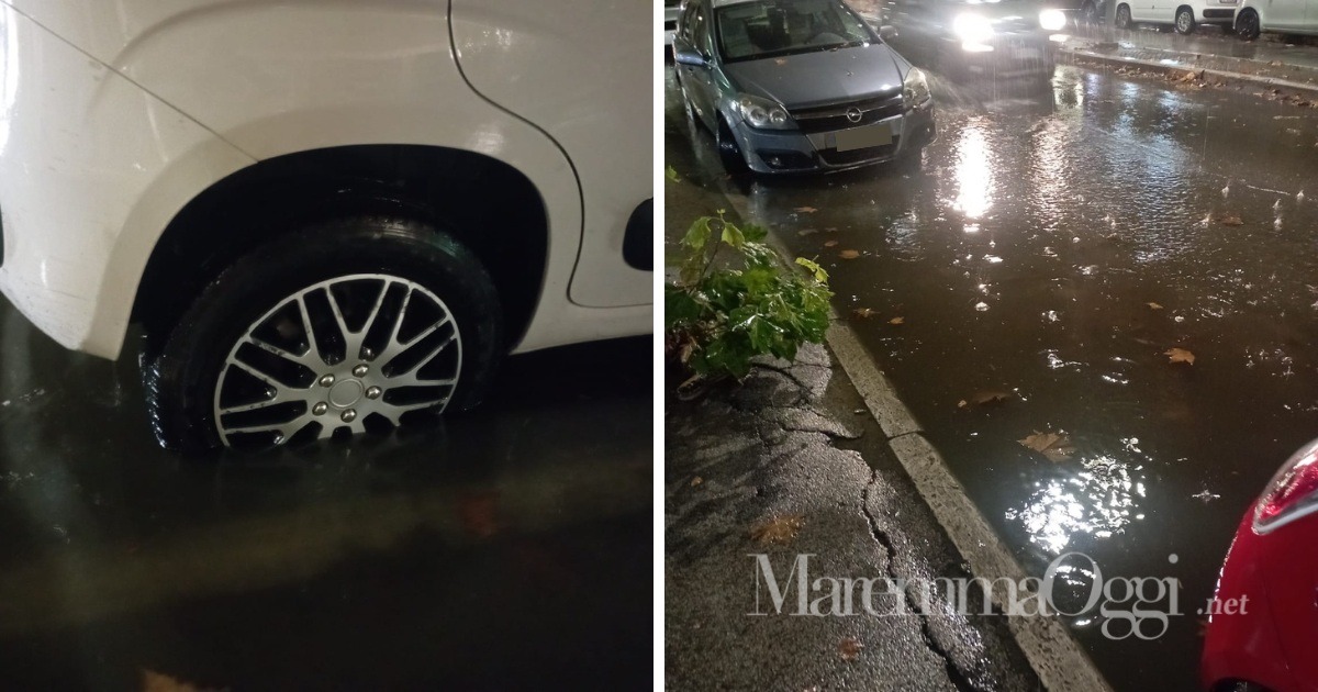Via Emilia allagata per le forti piogge