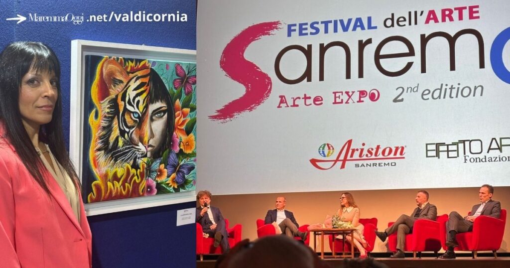 Claudia Pietralunga al Festival dell'Arte con la sua opera "La donna come una tigre"