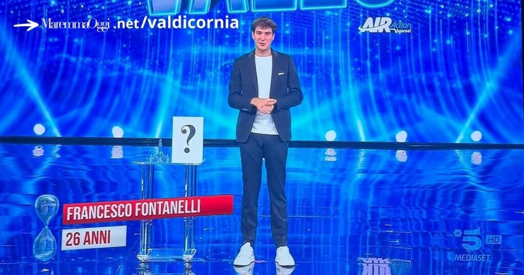 Francesco Fontanelli sul palco di Tu si que vales
