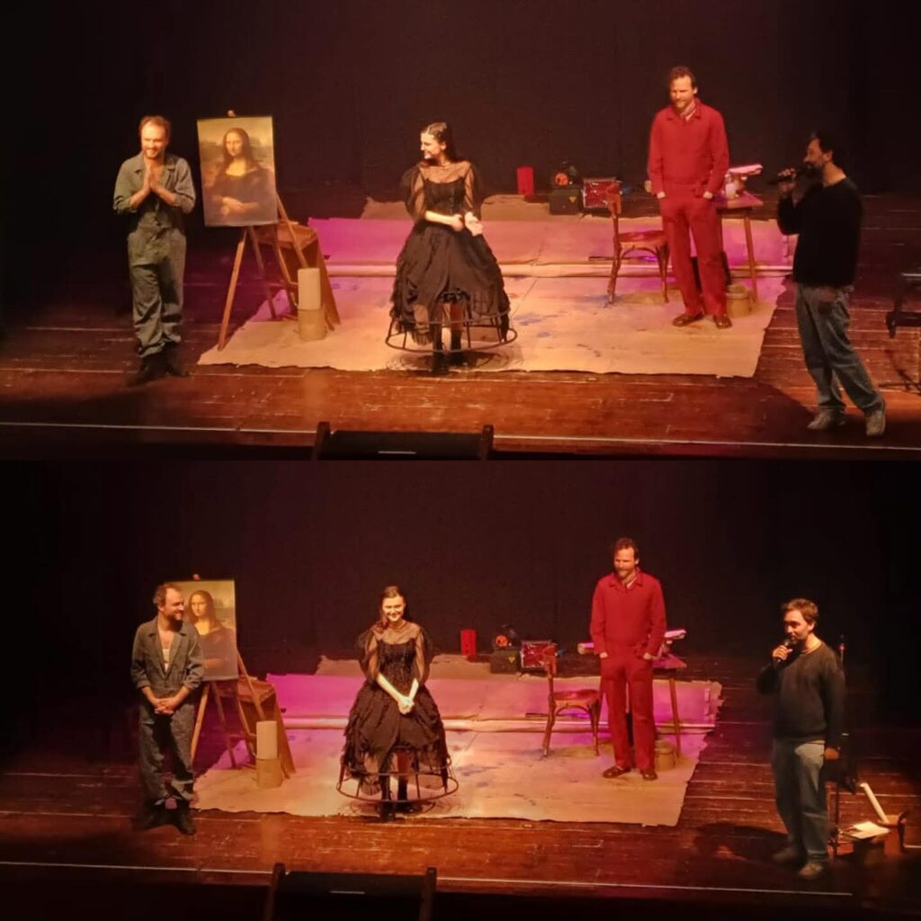 Frediani in uno spettacolo a teatro