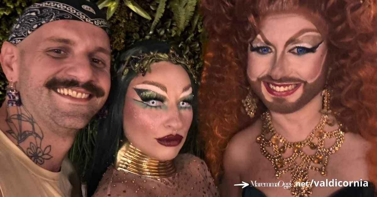 Mauriziano Carannante con le Dark Queen a Riotorto Pride