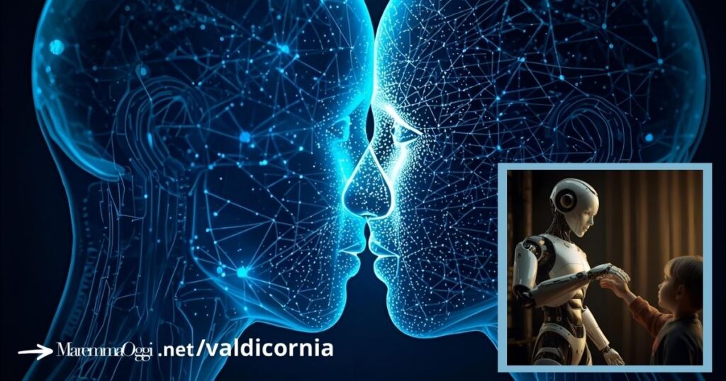 Un'immagine che rappresenta l'intelligenza artificiale e l'empatia artificiale