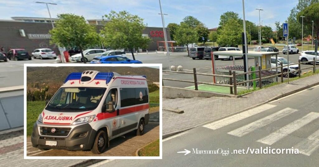 L'anziana è stata investita davanti alla Coop di Venturina, sulle strisce