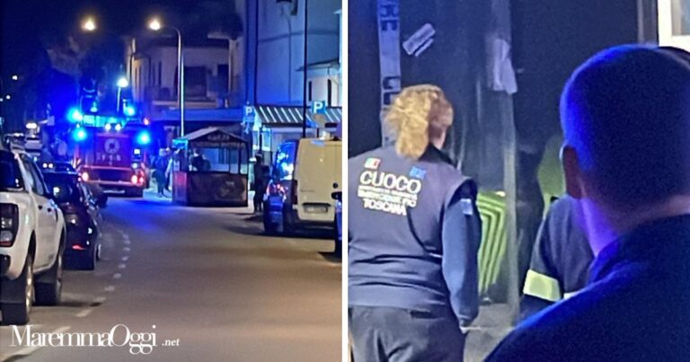 Vigili del fuoco sul posto