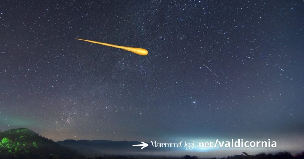 Un bolide arancione nel cielo di San Vincenzo. In molti l'hanno visto nella sera di lunedì