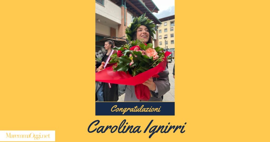 Carolina Ignirri il giorno della laurea in Scienze politiche