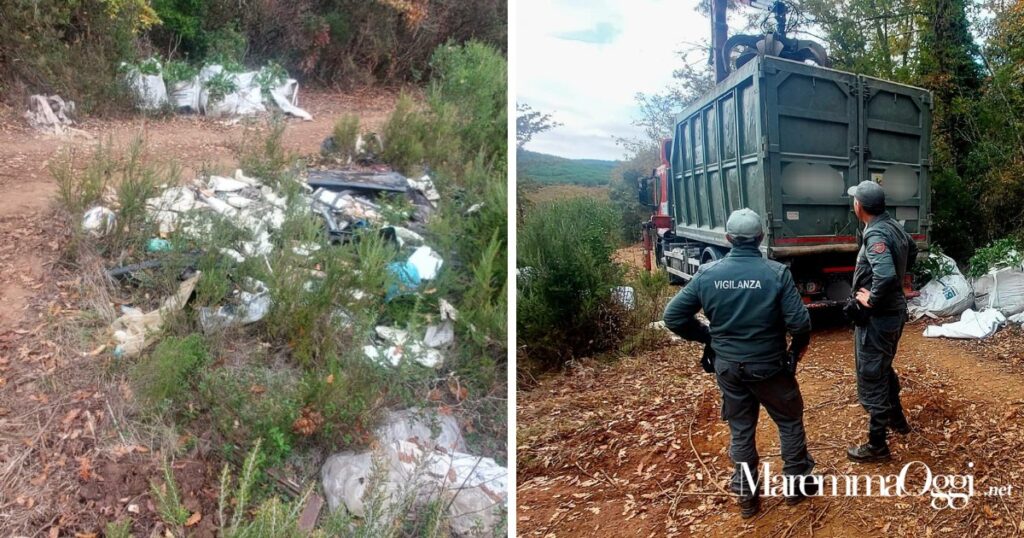 I rifiuti nel parco di Montioni e i lavori per la bonifica dell'area