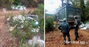 I rifiuti nel parco di Montioni e i lavori per la bonifica dell'area