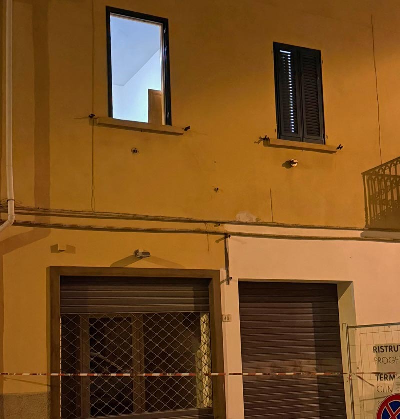 L'appartamento dove è esplosa la bombola