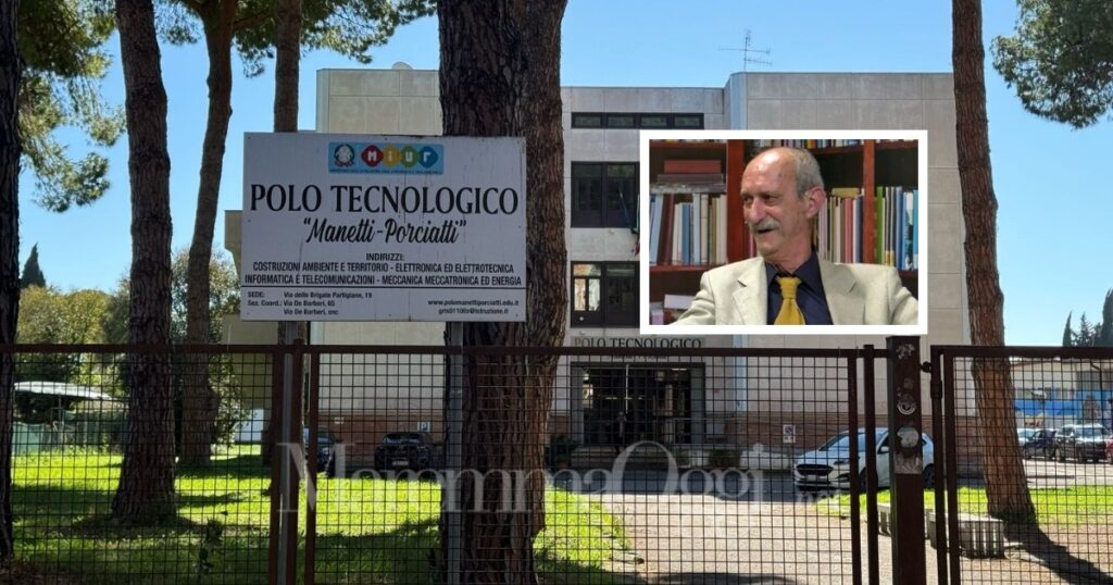 Il polo tecnologico Manetti Porciatti e, nel riquadro, il preside Marcello Nieri
