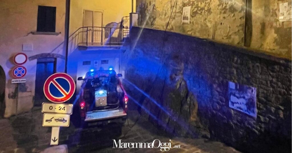 L'intervento dei vigili del fuoco a Buriano