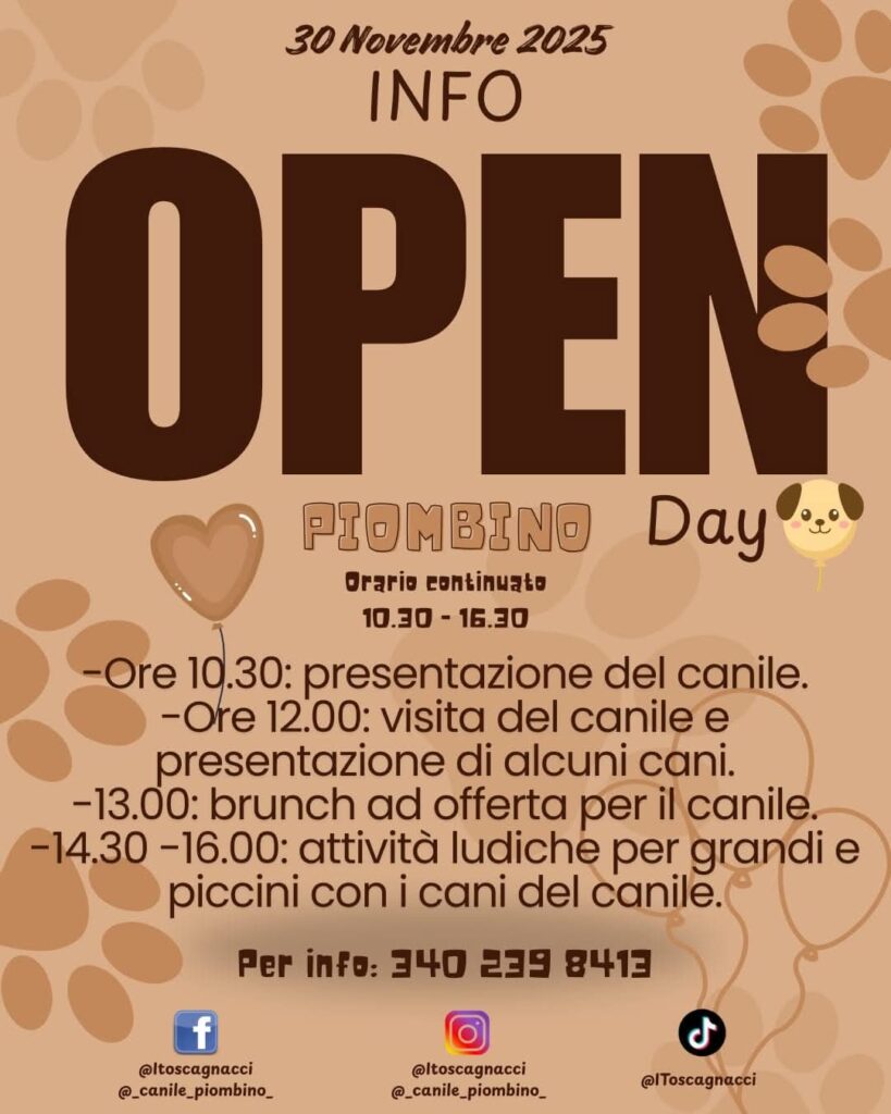 La locandina dell'Open day al canile