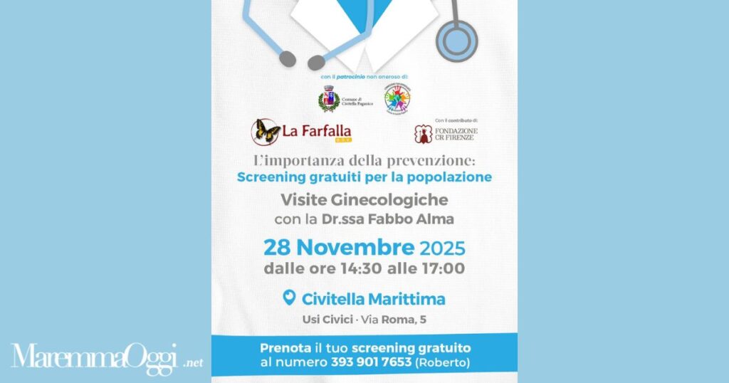 La locandina dell'evento della farfalla odv oper la prevenzione