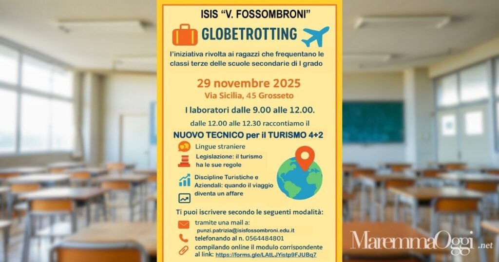 La locandina dell'orientamento scolastico all'istituto Fossombroni