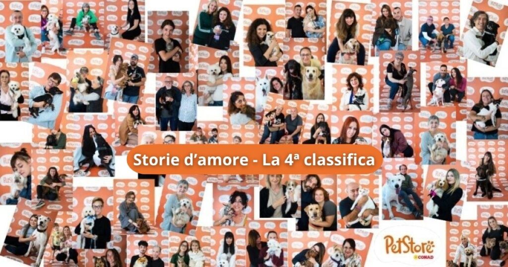 Ecco la quarta classifica parziale del gioco del Pet Store Conad "Storie d'amore"