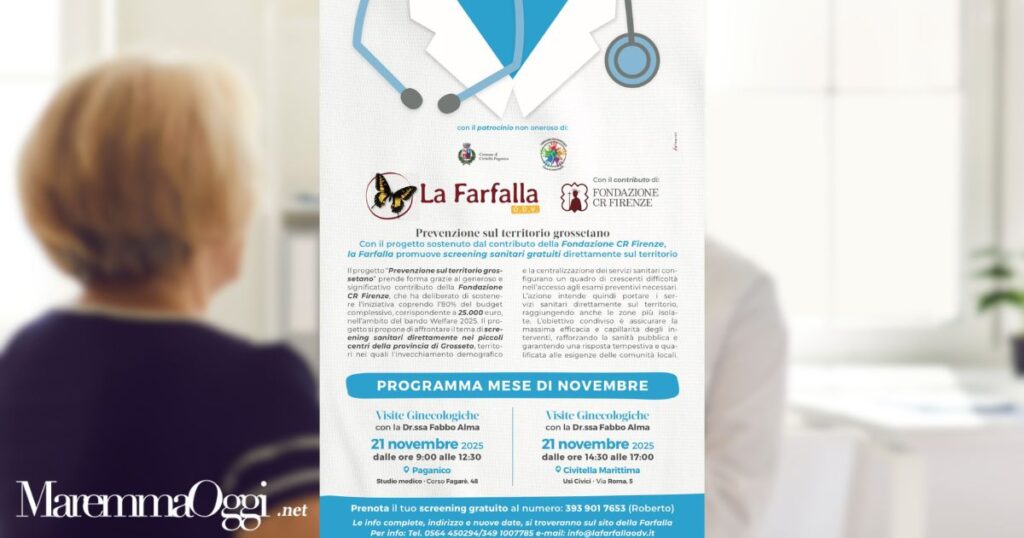 La locandina delle visite gratuite