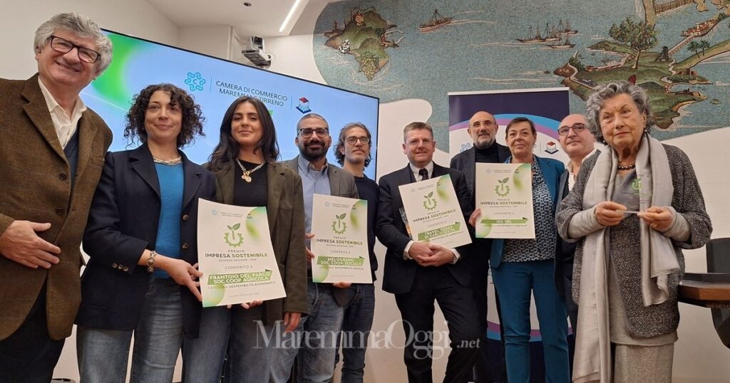 Il gruppo delle quattro imprese dalla Camera di commercio per la sostenibilità